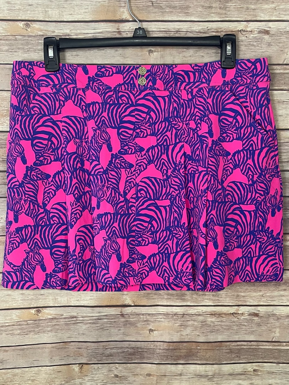 Lilly Pulitzer Luxletic Sz 16 Kimika Skort Skirt Pink Zebra UPF50+ NEW WITH TAGS - Picture 4 of 10